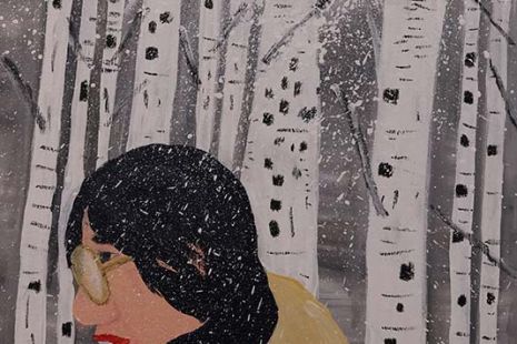  눈보라와 나무 그리고 여자 